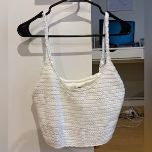 Aerie cropped crochet tank